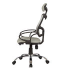 Grauer Farbgewebe-Heimcomputer-Stuhl mit Kopflehne, Maschen-Rückseite für Büro