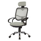 Grauer Farbgewebe-Heimcomputer-Stuhl mit Kopflehne, Maschen-Rückseite für Büro