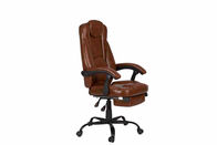 Leder-stützender Büro-Stuhl PUs Brown mit Schemel-einziehbarer reduzierender Spannung