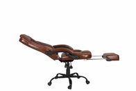 Leder-stützender Büro-Stuhl PUs Brown mit Schemel-einziehbarer reduzierender Spannung