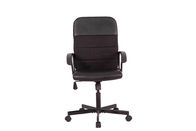 Schwarzer lederner Büro-Stuhl mit Armlehnen-Reißverschluss, tragbarer Schwenker-Computer-Stuhl
