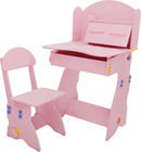 der Schreibtisch und der Stuhl der rosa feste hölzerne Kinder 18.3KG eingestellt mit verstecktem Fach