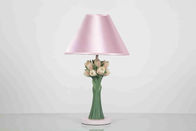 Gewebe-runde elegante Haupttischlampe-Blumen-Form für schützende Augen