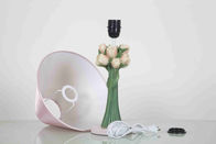 Gewebe-runde elegante Haupttischlampe-Blumen-Form für schützende Augen